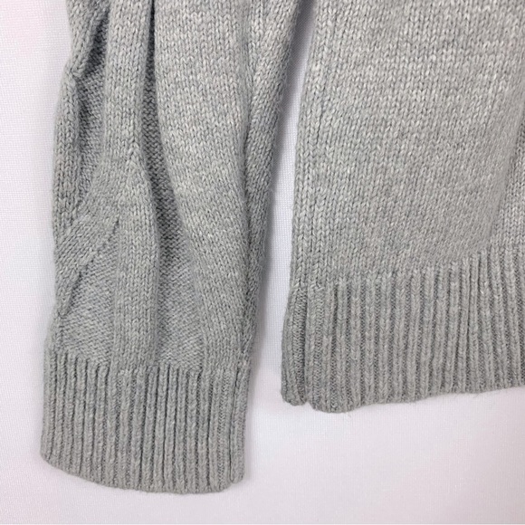 CECE Heather Grey Cable Knit Crewneck Sweate - Picture 7 of 8